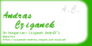 andras cziganek business card